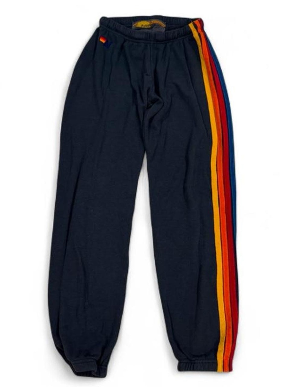 Aviator Nation navy blue grey blend 5 stripe sweatpants
